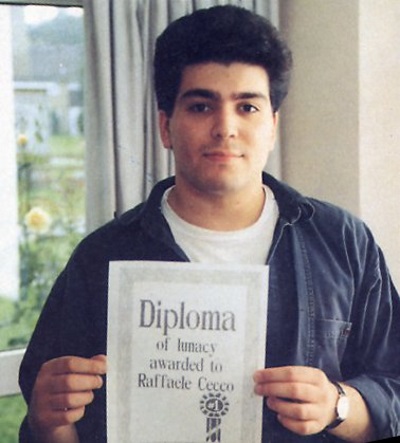 Diploma of lunacy awarded to Raffaele Cecco